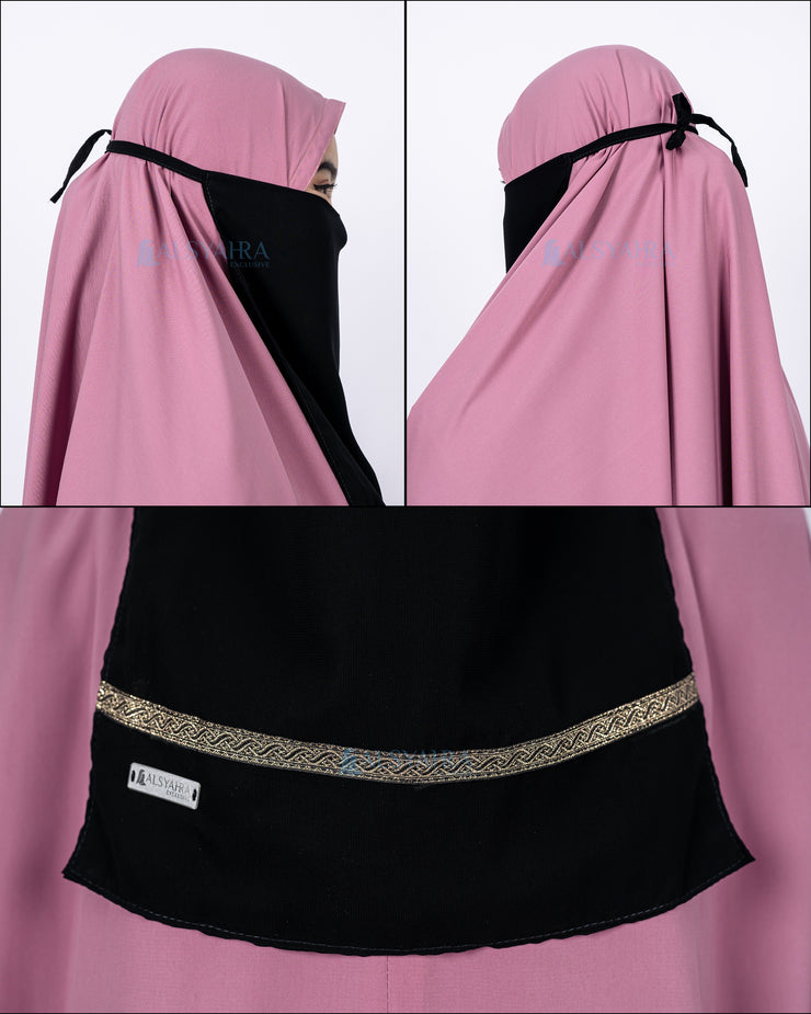 Cadar Tali Kiswah Stripe Sifon Silk Jetblack Alsyahra Exclusive