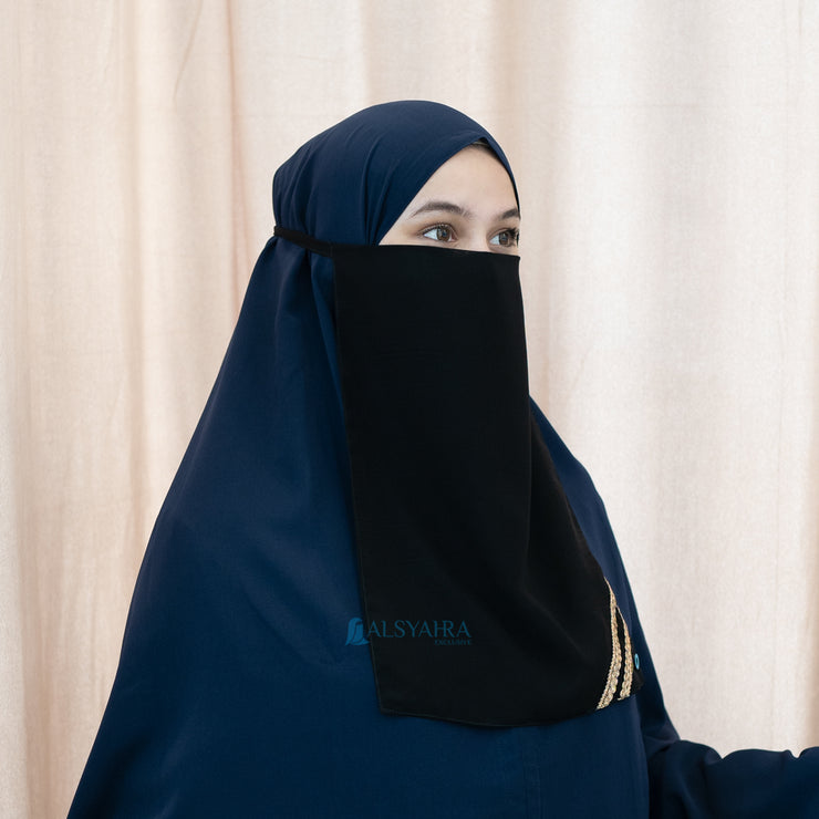 Cadar Tali New Raaina Sifon Jetblack Alsyahra Exclusive