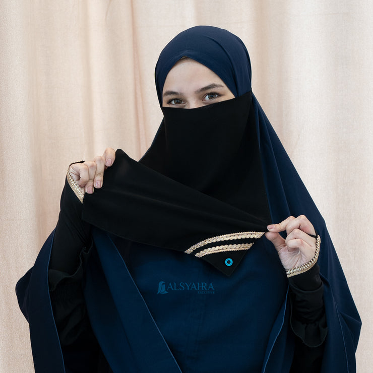 Cadar Tali New Raaina Sifon Jetblack Alsyahra Exclusive
