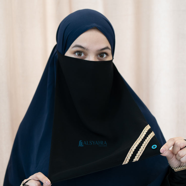 Cadar Tali New Raaina Sifon Jetblack Alsyahra Exclusive