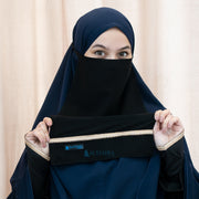 Cadar Tali New Shajara Stripe Sifon Jetblack Alsyahra Exclusive