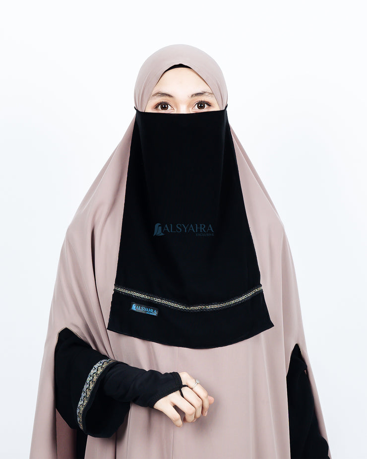 Cadar Tali Silsila Sifon Silk Jetblack Alsyahra Exclusive