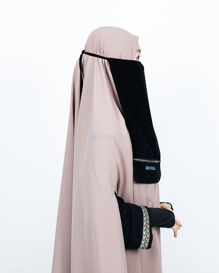 Cadar Tali Silsila Sifon Silk Jetblack Alsyahra Exclusive