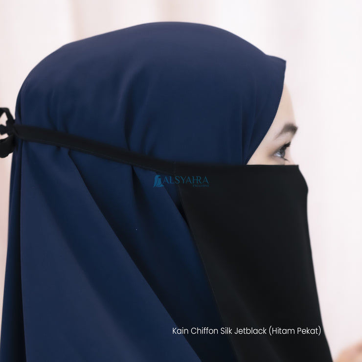 Cadar Tali New Raaina Stripe Sifon Jetblack Alsyahra Exclusive