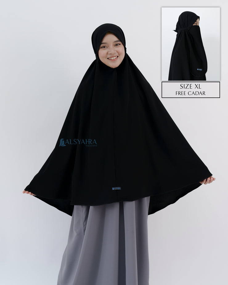 Alsyahra Exclusive Khimar Daily Size XL Jetblack