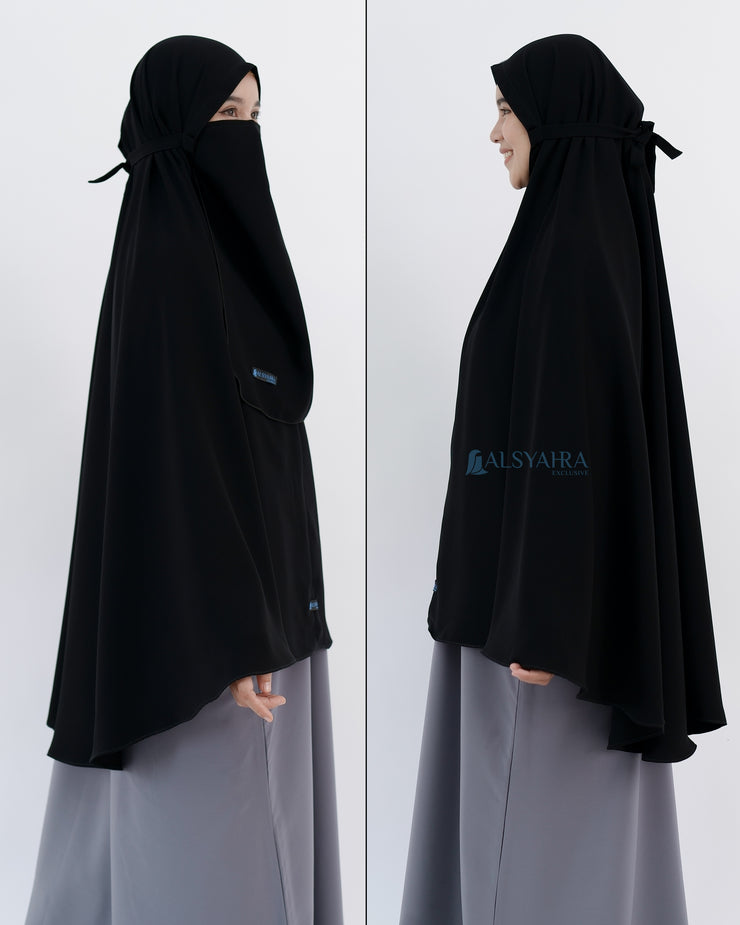 Alsyahra Exclusive Khimar Daily Size XL Jetblack