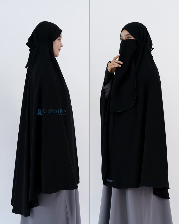 Alsyahra Exclusive Khimar Daily Size XXL Jetblack