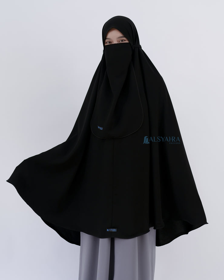 Alsyahra Exclusive Khimar Daily Size XXL Jetblack