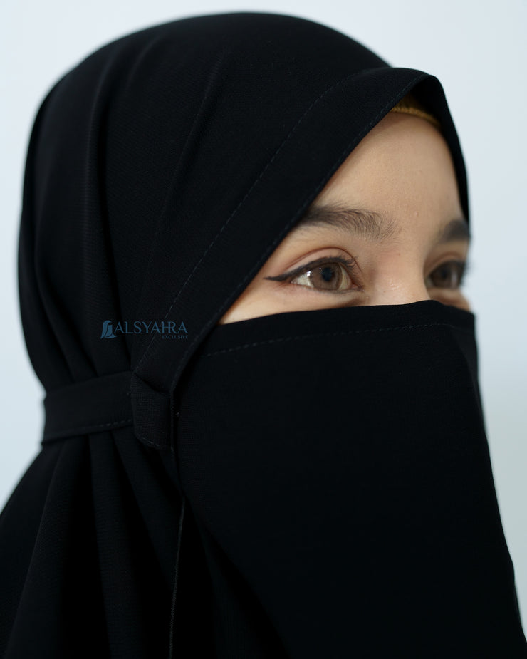 Alsyahra Exclusive Khimar Daily Size XXL Jetblack