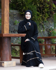 Abaya Gamis Syari Mecca Jetblack Alsyahra Exclusive