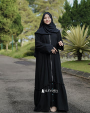 Alsyahra Exclusive Gamis Abaya Outer Hawwa Multifungsi Jetblack