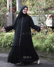 Alsyahra Exclusive Gamis Abaya Outer Sarah Multifungsi Jetblack