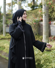 Alsyahra Exclusive Gamis Abaya Outer Sarah Multifungsi Jetblack