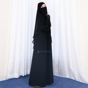 French Khimar Ayumi Anatolia Size L Sifon Silk Jetblack by Alsyahra Exclusive