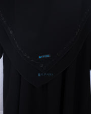 French Khimar Ayumi Anatolia Size XL Sifon Silk Jetblack Alsyahra Exclusive