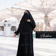 Alsyahra Exclusive French Khimar Ayumi Andalusia Sifon Silk Jetblack Size L