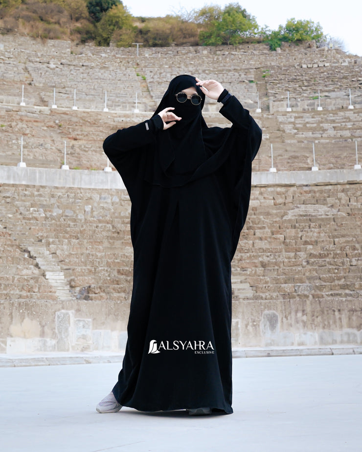 Abaya Gamis New Hurun In Jetblack Alsyahra Exclusive