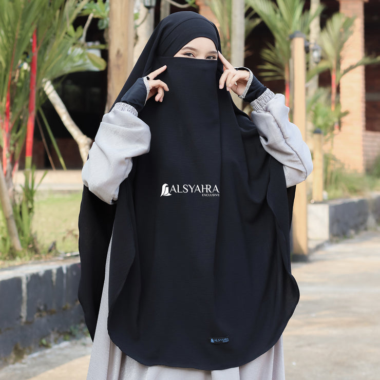 Alsyahra Exclusive French Khimar Handless Fatimah Luxury Airflow Size L