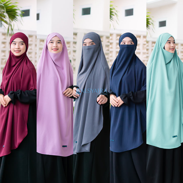 Alsyahra Exclusive French Khimar Handless Fatimah Luxury Airflow Size XL