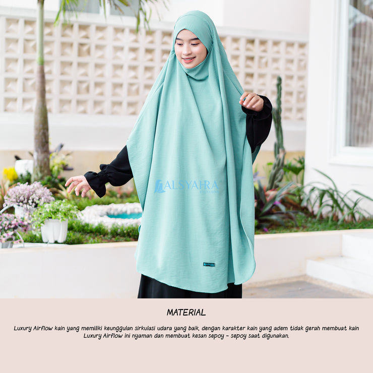 Alsyahra Exclusive French Khimar Handless Fatimah Luxury Airflow Size XL