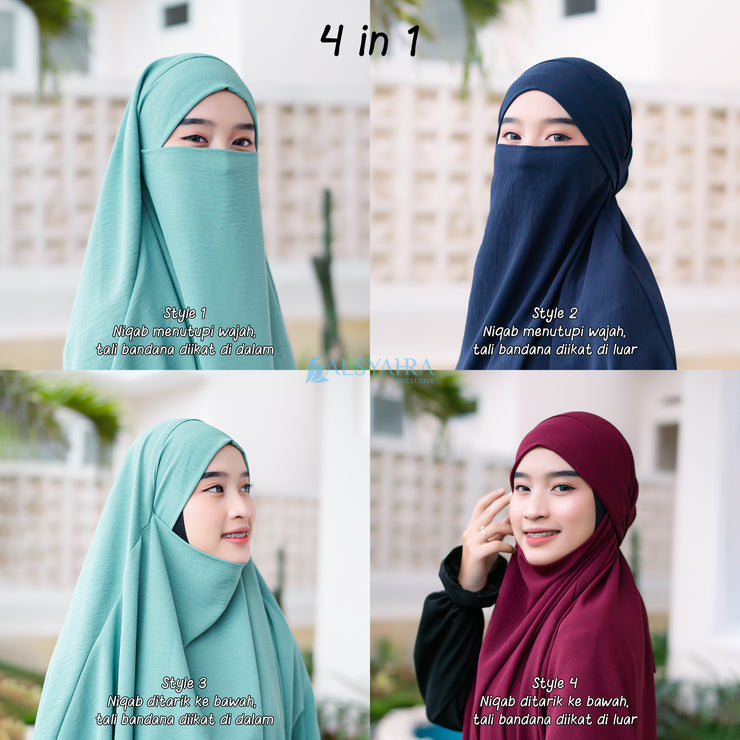 Alsyahra Exclusive French Khimar Handless Fatimah Luxury Airflow Size XL