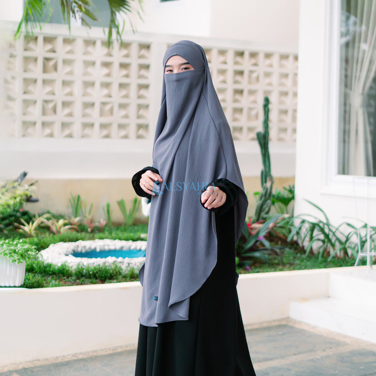 Alsyahra Exclusive French Khimar Handless Fatimah Luxury Airflow Size XL