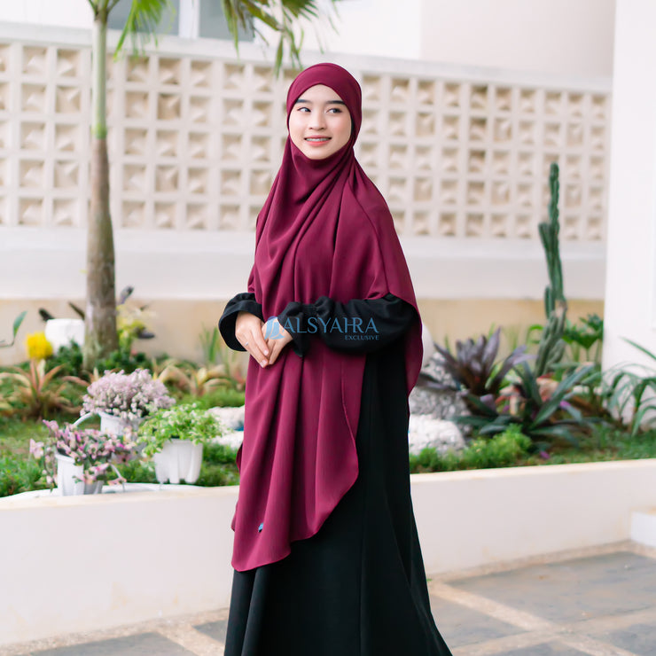 Alsyahra Exclusive French Khimar Handless Fatimah Luxury Airflow Size XL