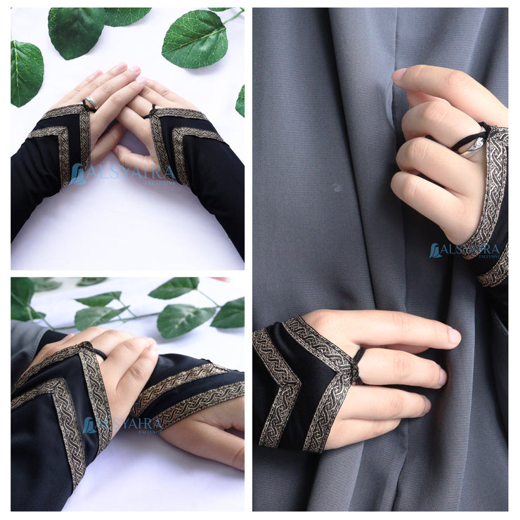 Manset Handsock Cincin Motif Kiswah Duo Alsyahra Exclusive