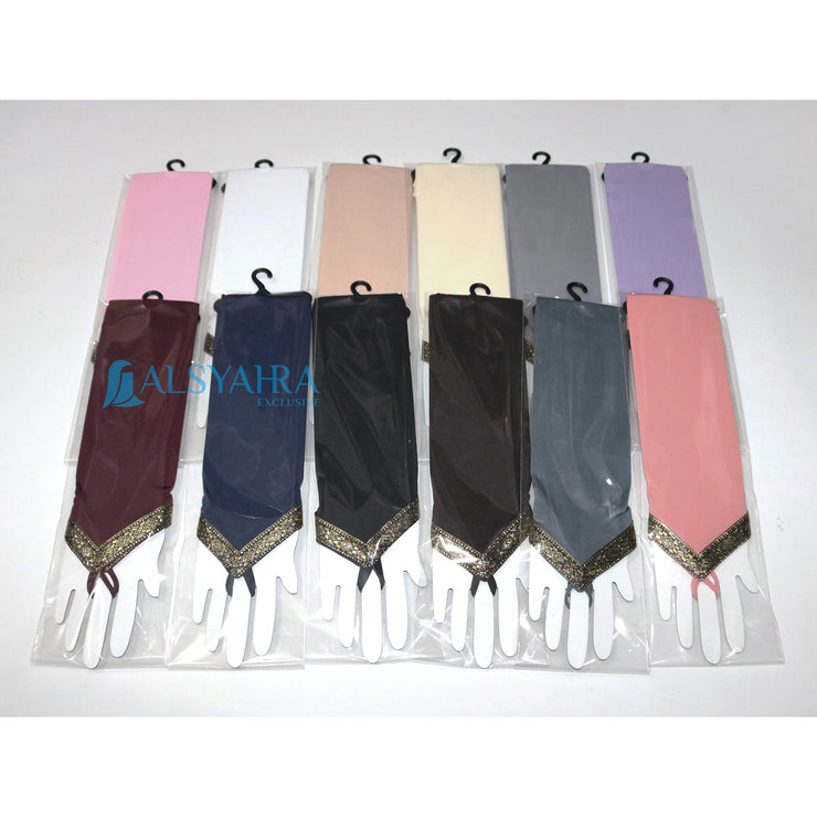 Manset Handsock Cincin Stripe Motif Warna Gold Premium Alsyahra