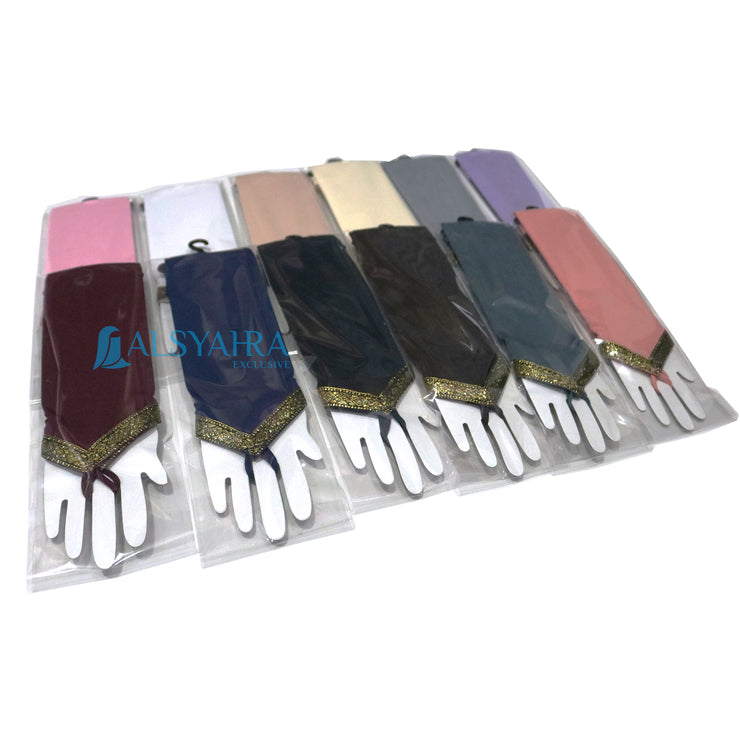 Manset Handsock Cincin Stripe Motif Warna Gold Premium Alsyahra