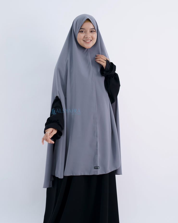 Set Khimar Syari Handsplit Non Pad Cadar Tali Luxury Wolfis Alsyahra Exclusive