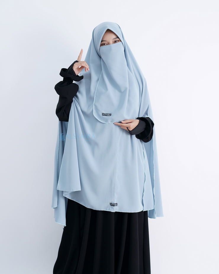 Set Khimar Syari Handsplit Pad Cadar Tali Luxury Wolfis Alsyahra Exclusive