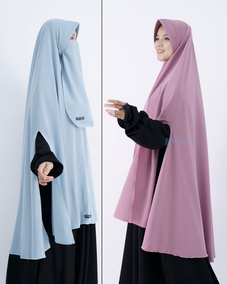 Set Khimar Syari Handsplit Pad Cadar Tali Luxury Wolfis Alsyahra Exclusive