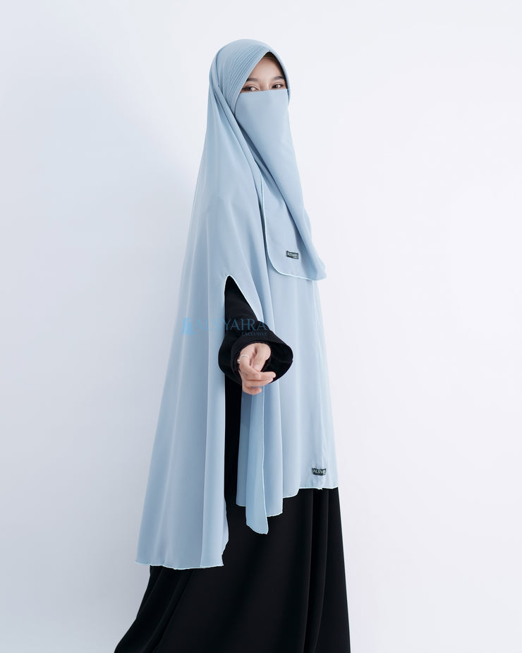 Set Khimar Syari Handsplit Pad Cadar Tali Luxury Wolfis Alsyahra Exclusive