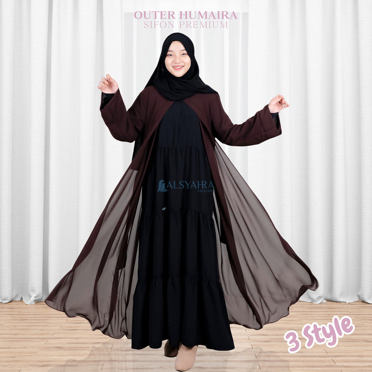 Long Outer Syari Cardigan Humaira Premium by Alsyahra Exclusive