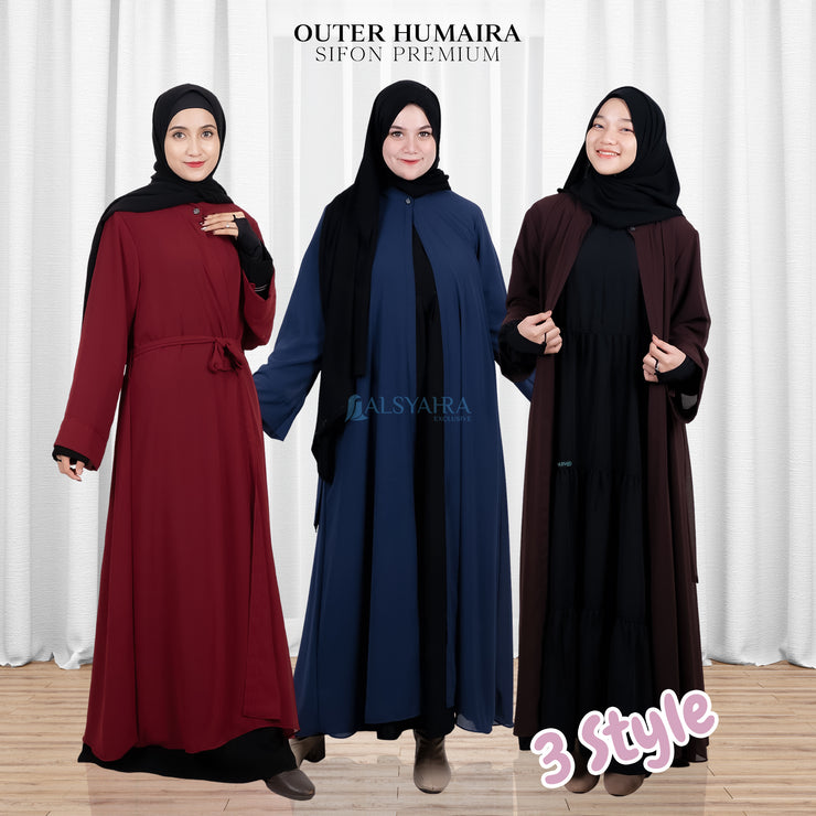 Long Outer Syari Cardigan Humaira Premium by Alsyahra Exclusive
