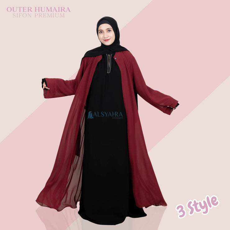 Long Outer Syari Cardigan Humaira Premium by Alsyahra Exclusive