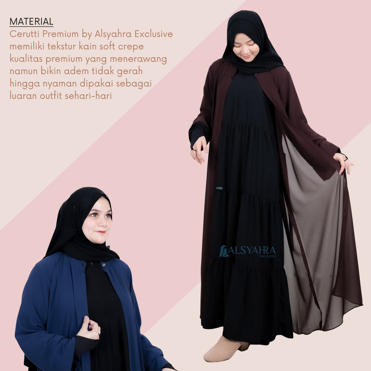 Long Outer Syari Cardigan Humaira Premium by Alsyahra Exclusive