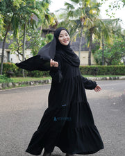 Alsyahra Exclusive Gamis Abaya Syari Salasa Jamila Jetblack