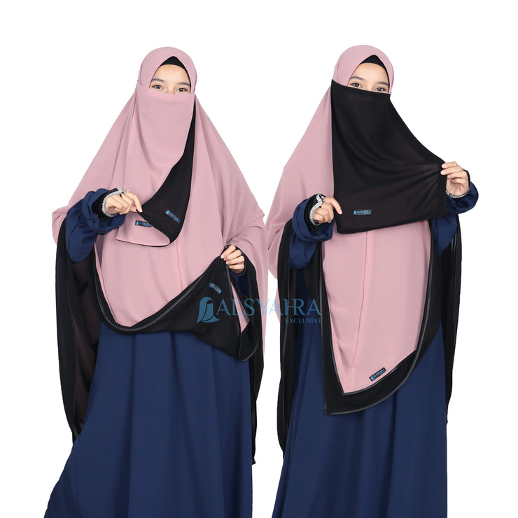 Set Khimar Maleeka Bisban Queen BolBal 2 Material Alsyahra Exclusive XXL