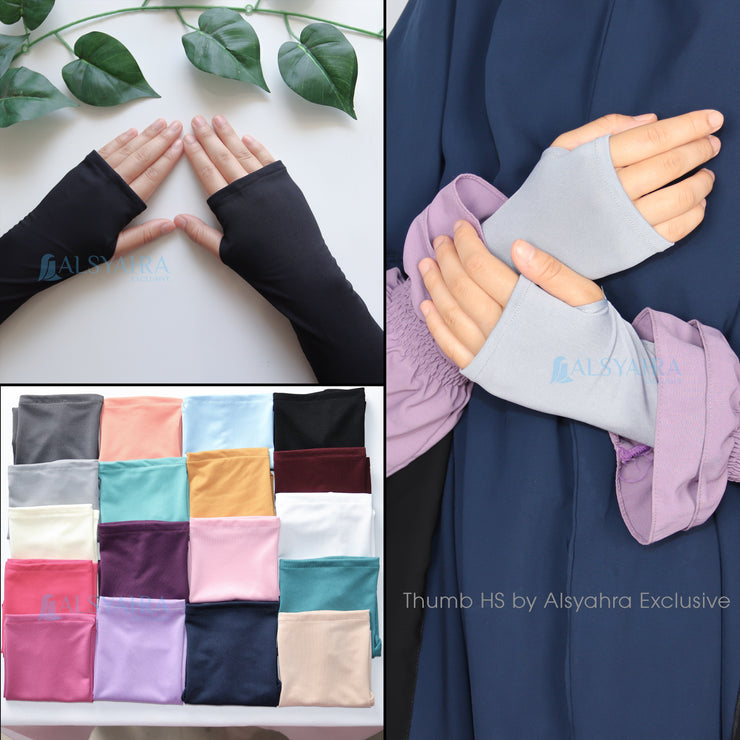 Simple Syari Manset Handsock Jempol Polos Premium