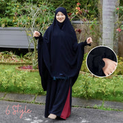 Alsyahra Exclusive French Khimar Rashiqa Jetblack