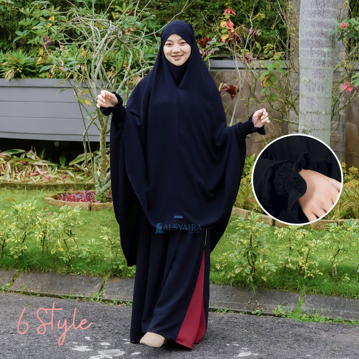 Alsyahra Exclusive French Khimar Rashiqa Jetblack