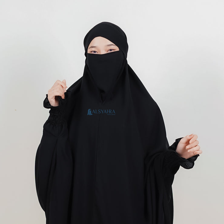 Alsyahra Exclusive French Khimar Rashiqa Jetblack