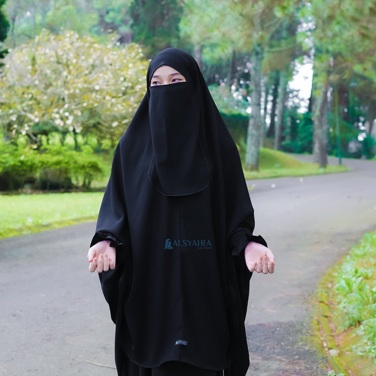 Alsyahra Exclusive French Khimar Rashiqa Jetblack