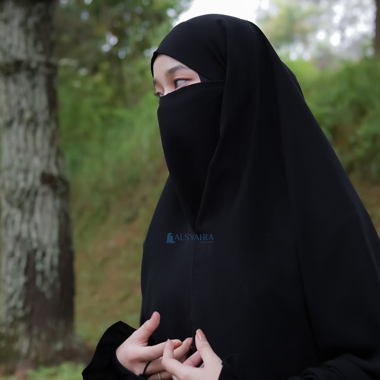 Alsyahra Exclusive French Khimar Rashiqa Jetblack