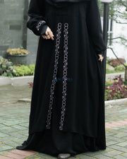Alsyahra Exclusive Gamis Abaya Muzdalifah Sifon Silk Jetblack
