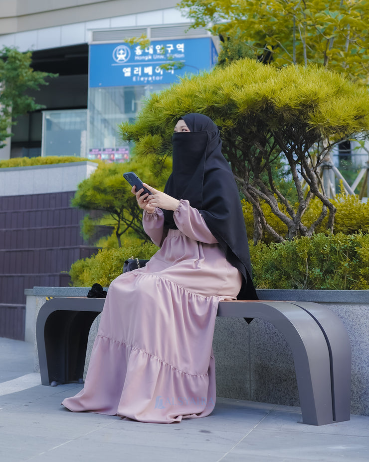 Alsyahra Exclusive Gamis Abaya Syari Salasa Jamila Platinum Wolfis