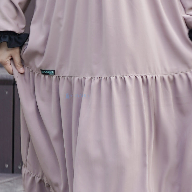 Alsyahra Exclusive Gamis Abaya Syari Salasa Jamila Platinum Wolfis