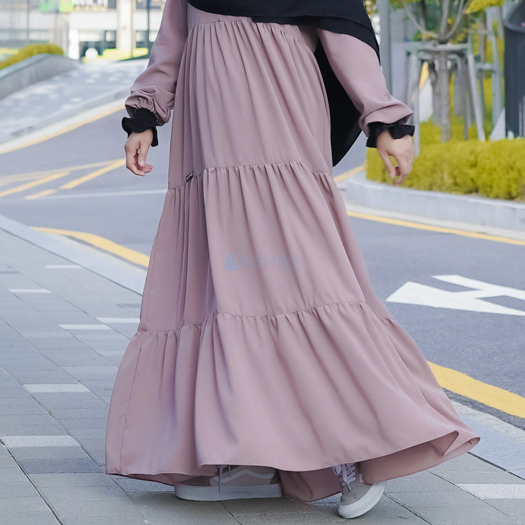 Alsyahra Exclusive Gamis Abaya Syari Salasa Jamila Platinum Wolfis